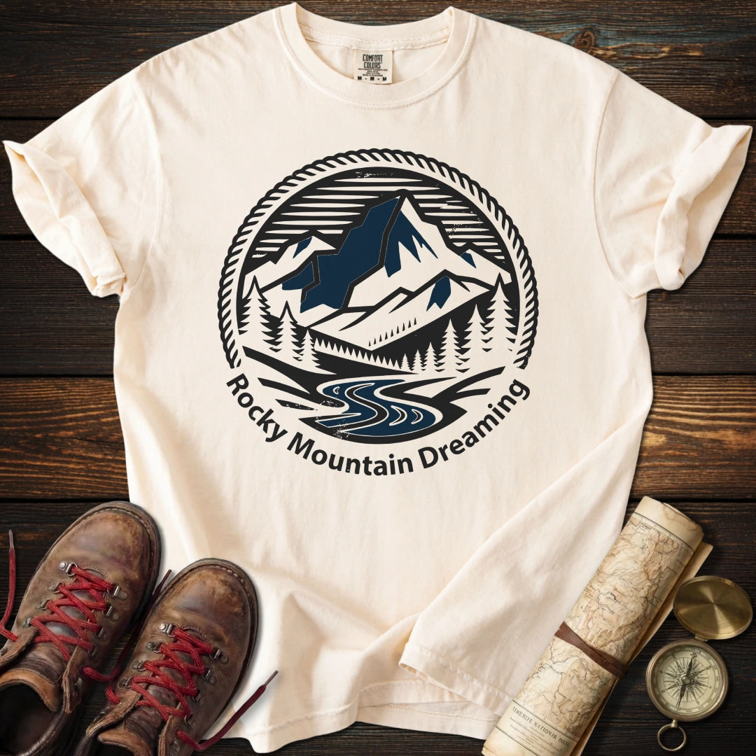 Rocky Mountain Retro Park Distressed T-Shirt
