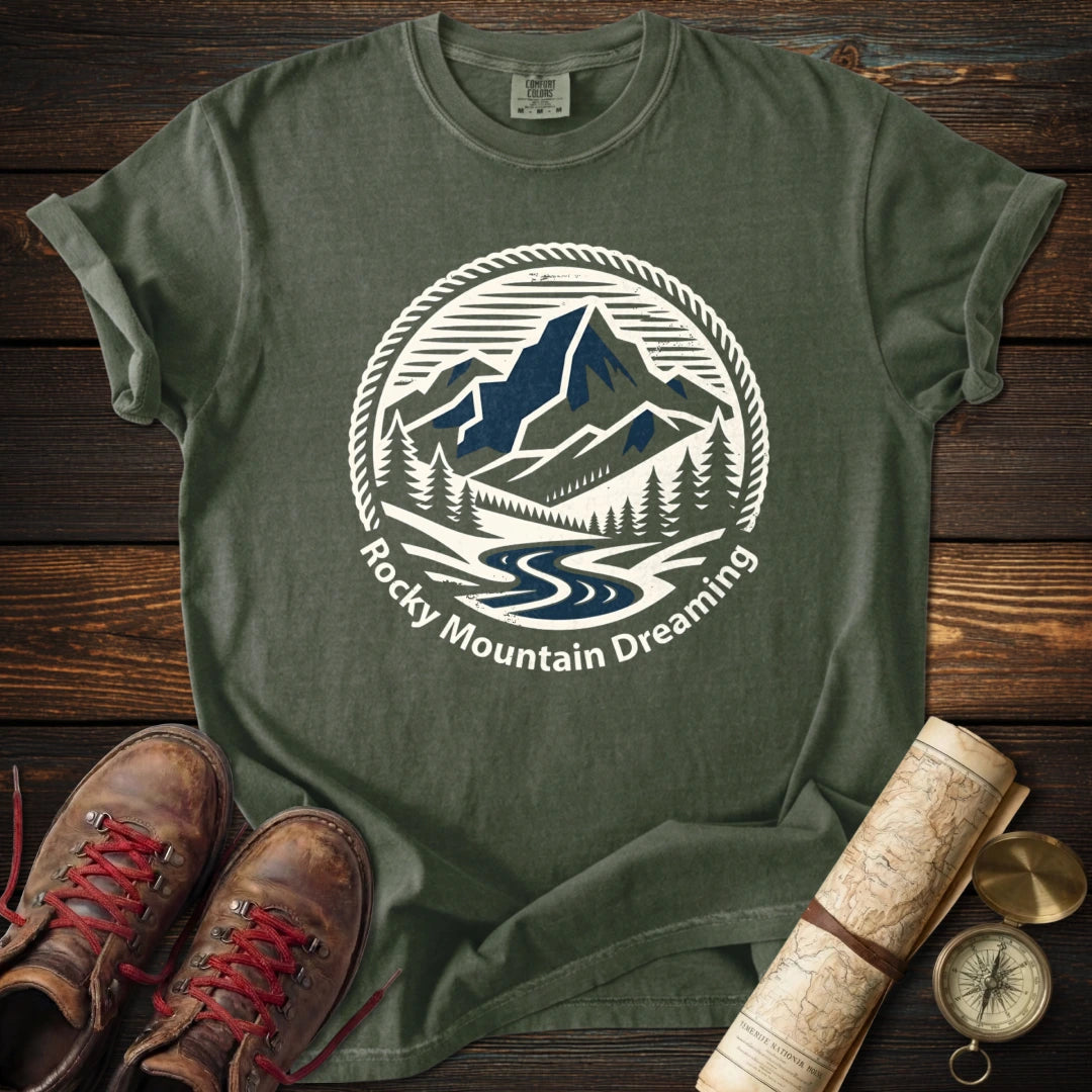 Rocky Mountain Retro Park Distressed T-Shirt