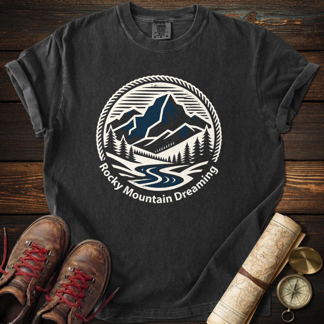 Rocky Mountain Retro Park Distressed T-Shirt