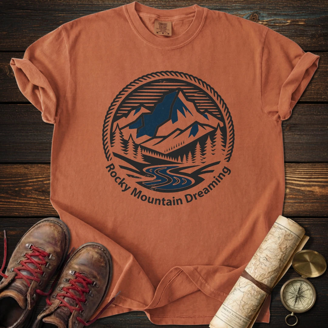 Rocky Mountain Retro Park Distressed T-Shirt