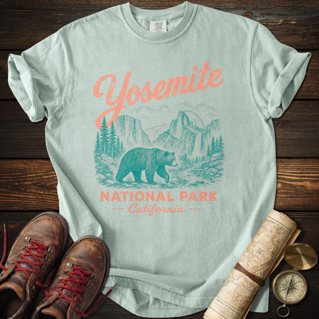 Yosemite Bear Vintage Sketch T-Shirt