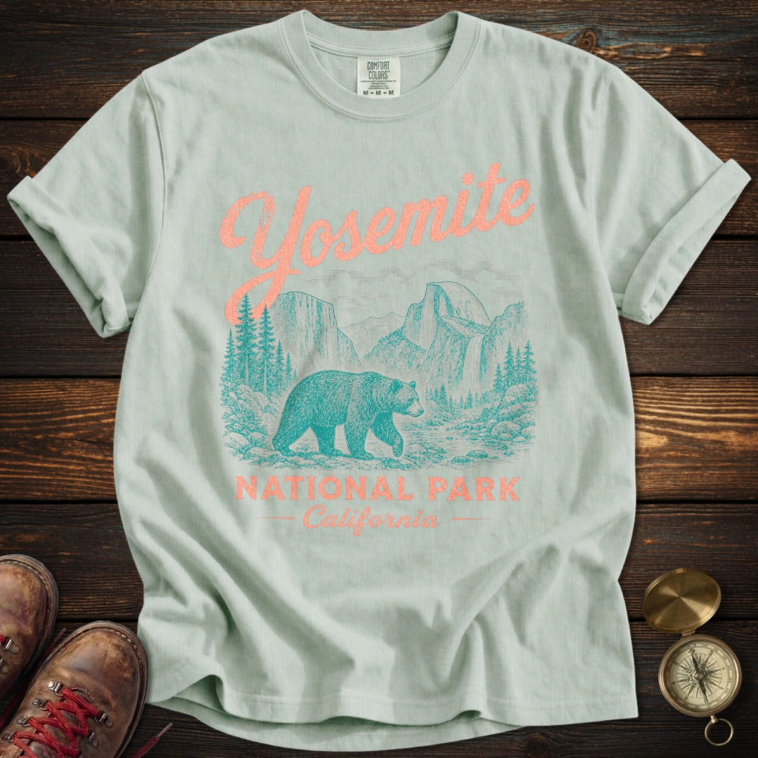 Yosemite Bear Vintage Sketch T-Shirt
