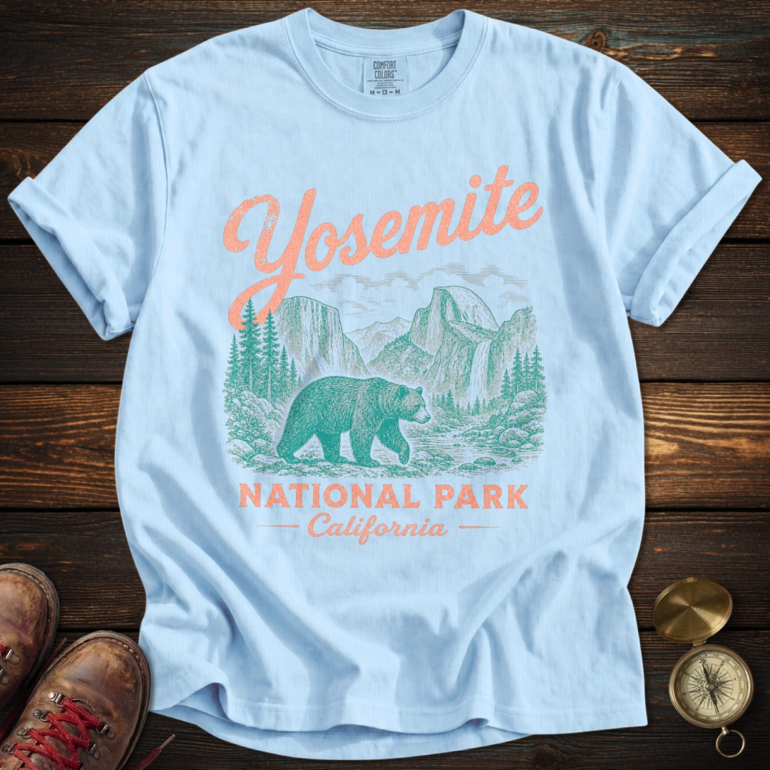 Yosemite Bear Vintage Sketch T-Shirt