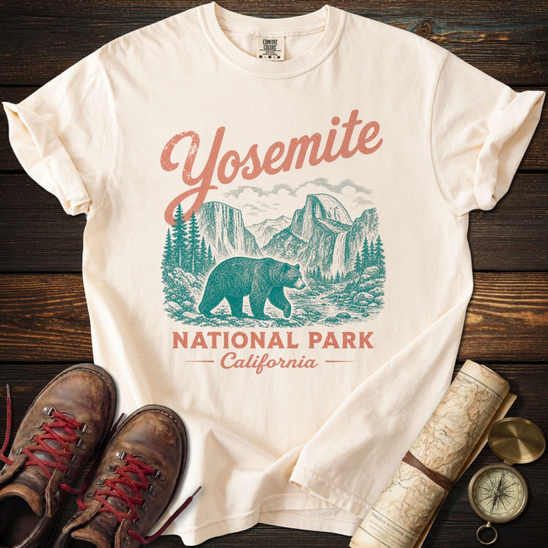 Yosemite Bear Vintage Sketch T-Shirt