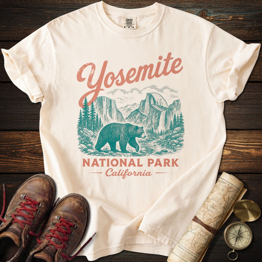 Yosemite Bear Vintage Sketch T-Shirt
