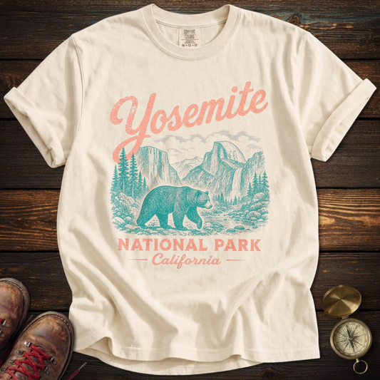 Yosemite Bear Vintage Sketch T-Shirt