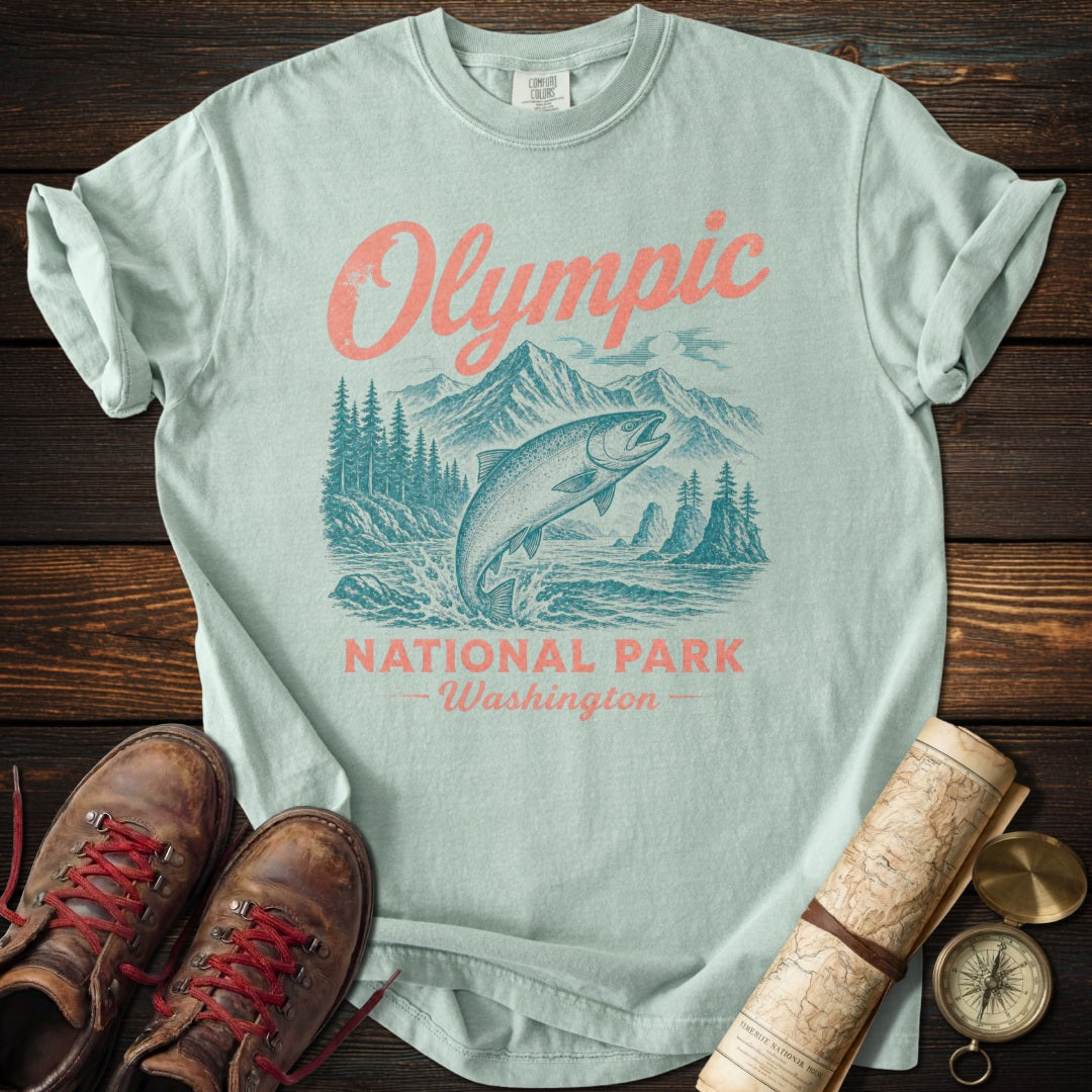 Olympic National Park Vintage Sketch T-Shirt