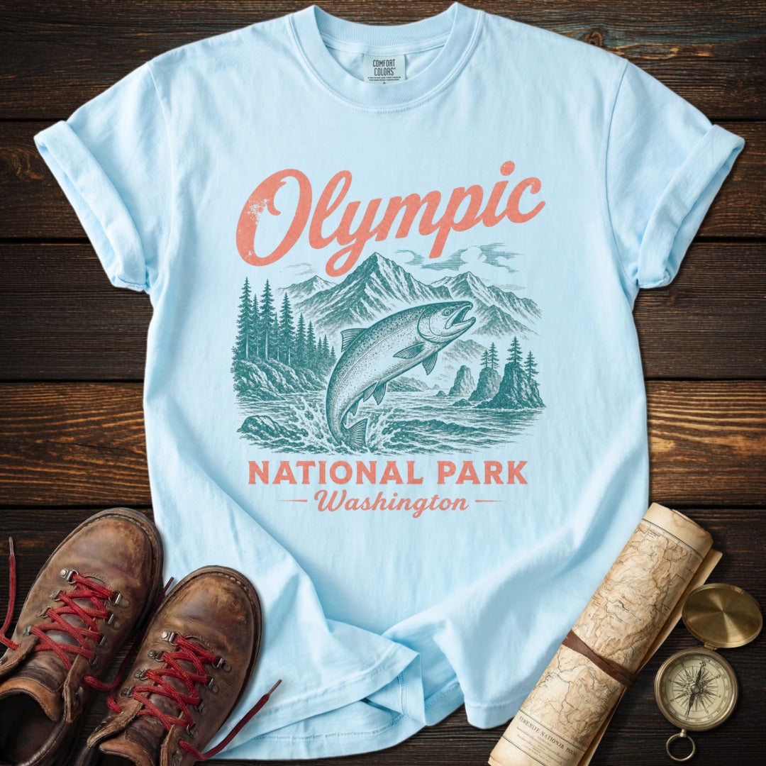 Olympic National Park Vintage Sketch T-Shirt