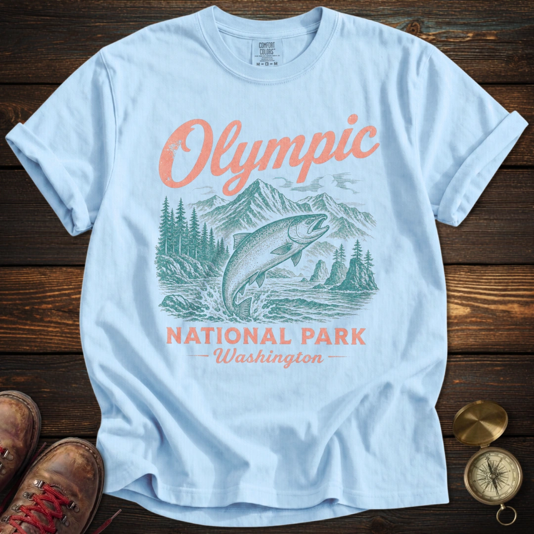 Olympic National Park Vintage Sketch T-Shirt
