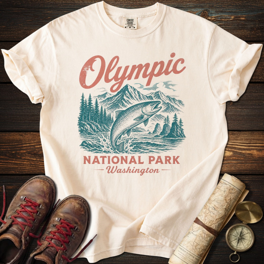 Olympic National Park Vintage Sketch T-Shirt