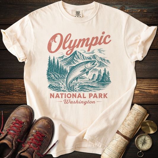 Olympic National Park Vintage Sketch T-Shirt