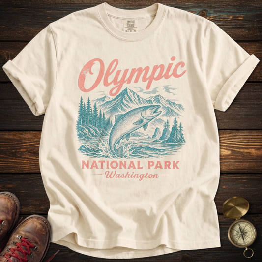 Olympic National Park Vintage Sketch T-Shirt