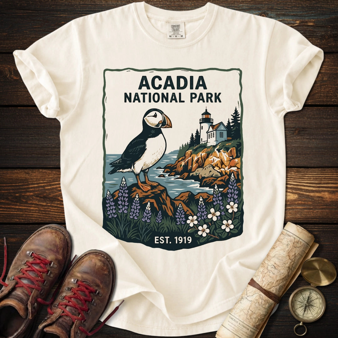 Acadia Maine Coast Puffin T-Shirt