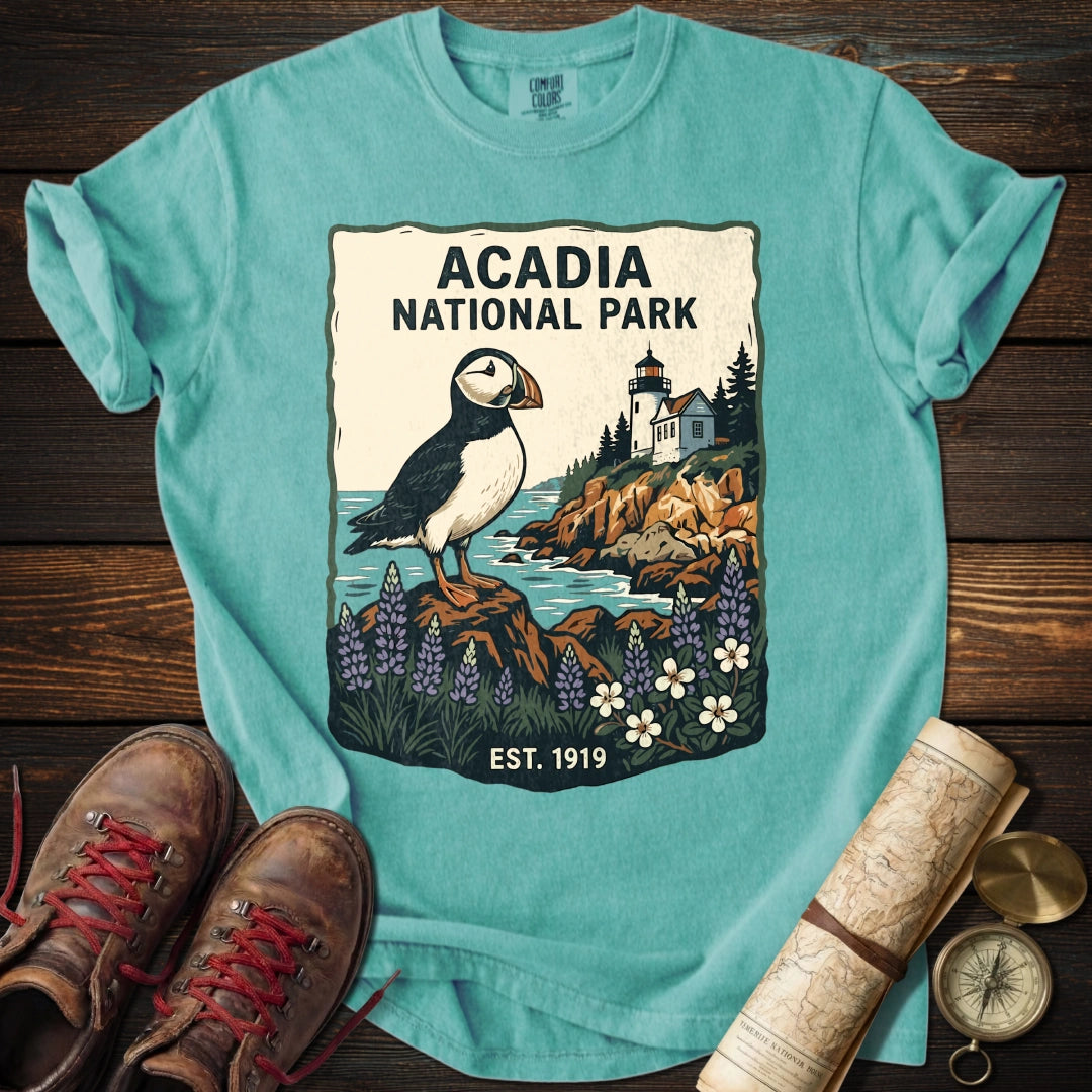 Acadia Maine Coast Puffin T-Shirt