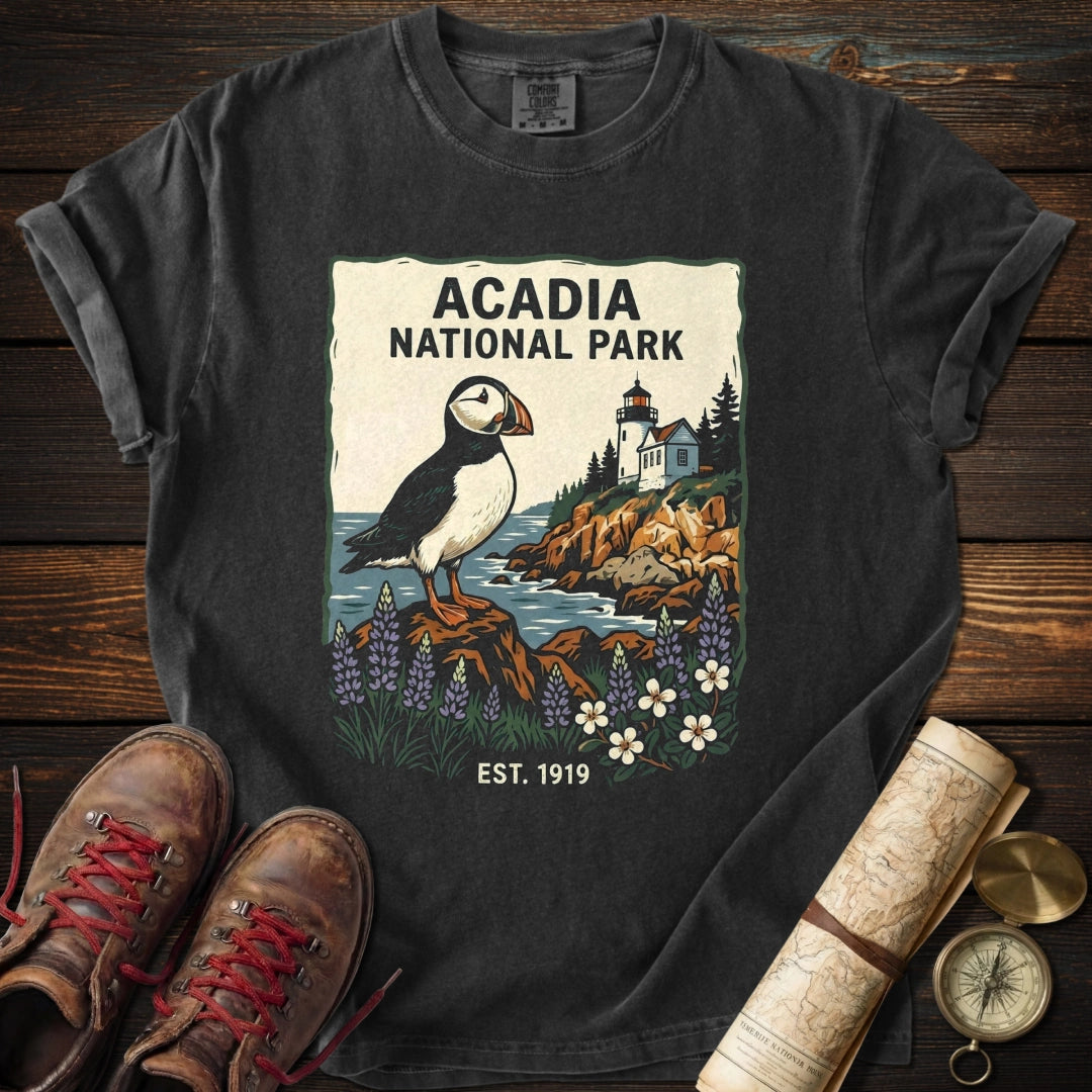 Acadia Maine Coast Puffin T-Shirt