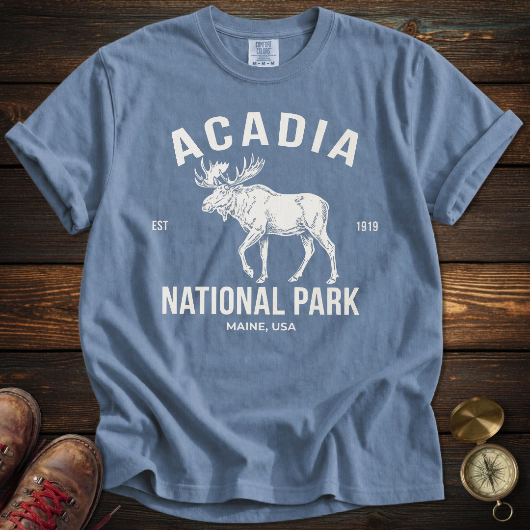 Acadia Vintage Moose T-Shirt