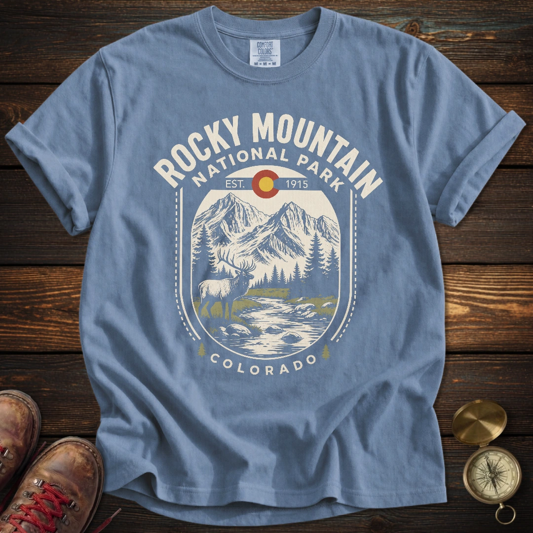 Rocky Mountain Vintage Badge T-Shirt