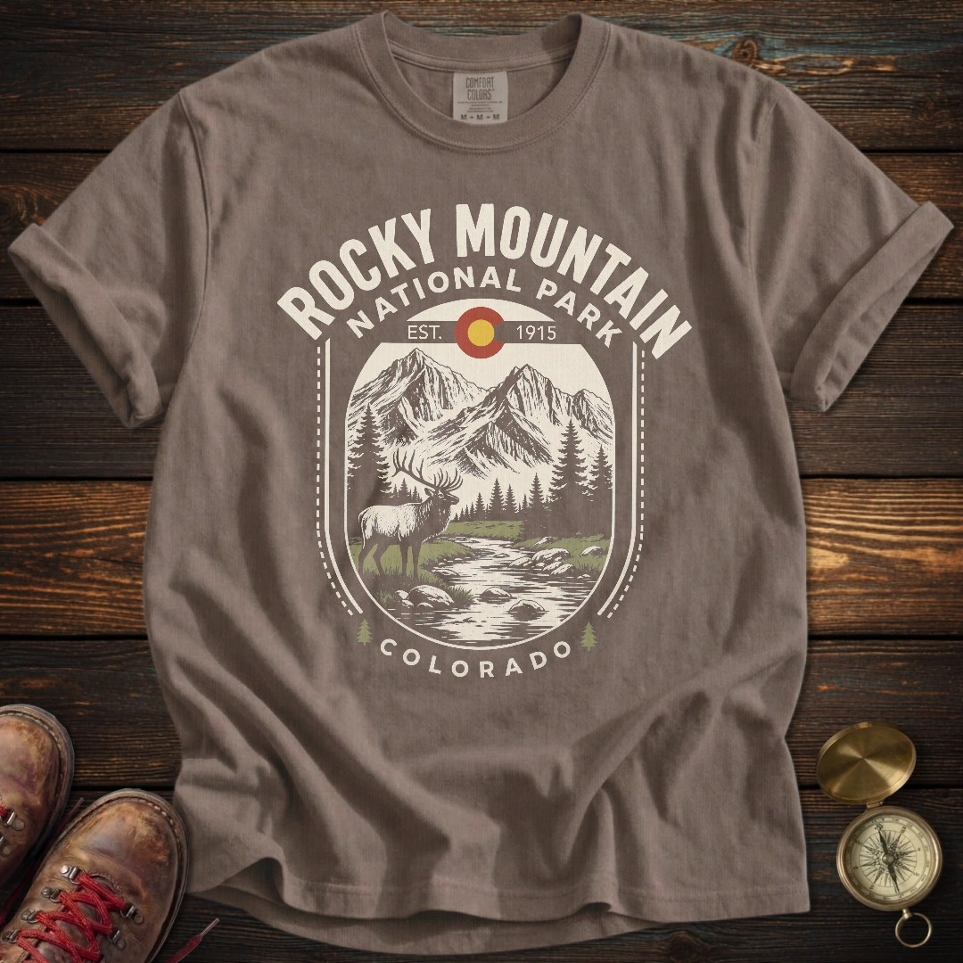 Rocky Mountain Vintage Badge T-Shirt