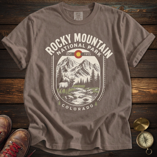 Rocky Mountain Vintage Badge T-Shirt
