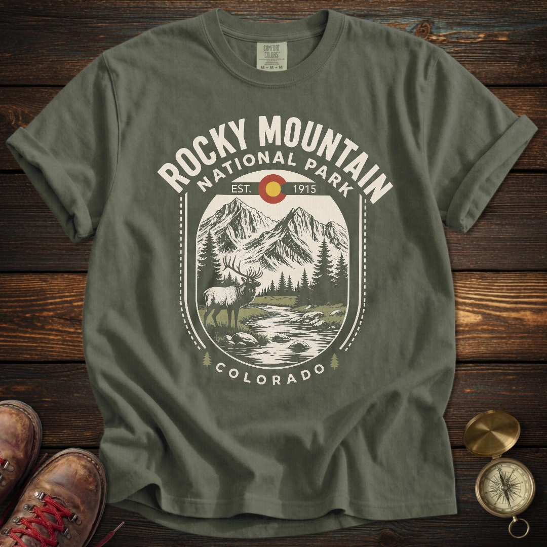 Rocky Mountain Vintage Badge T-Shirt