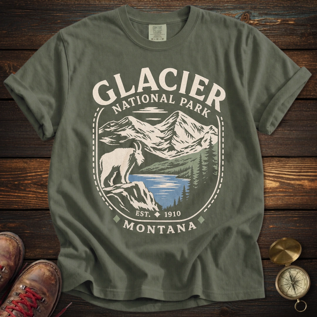 Vintage Glacier Montana Goat T-Shirt