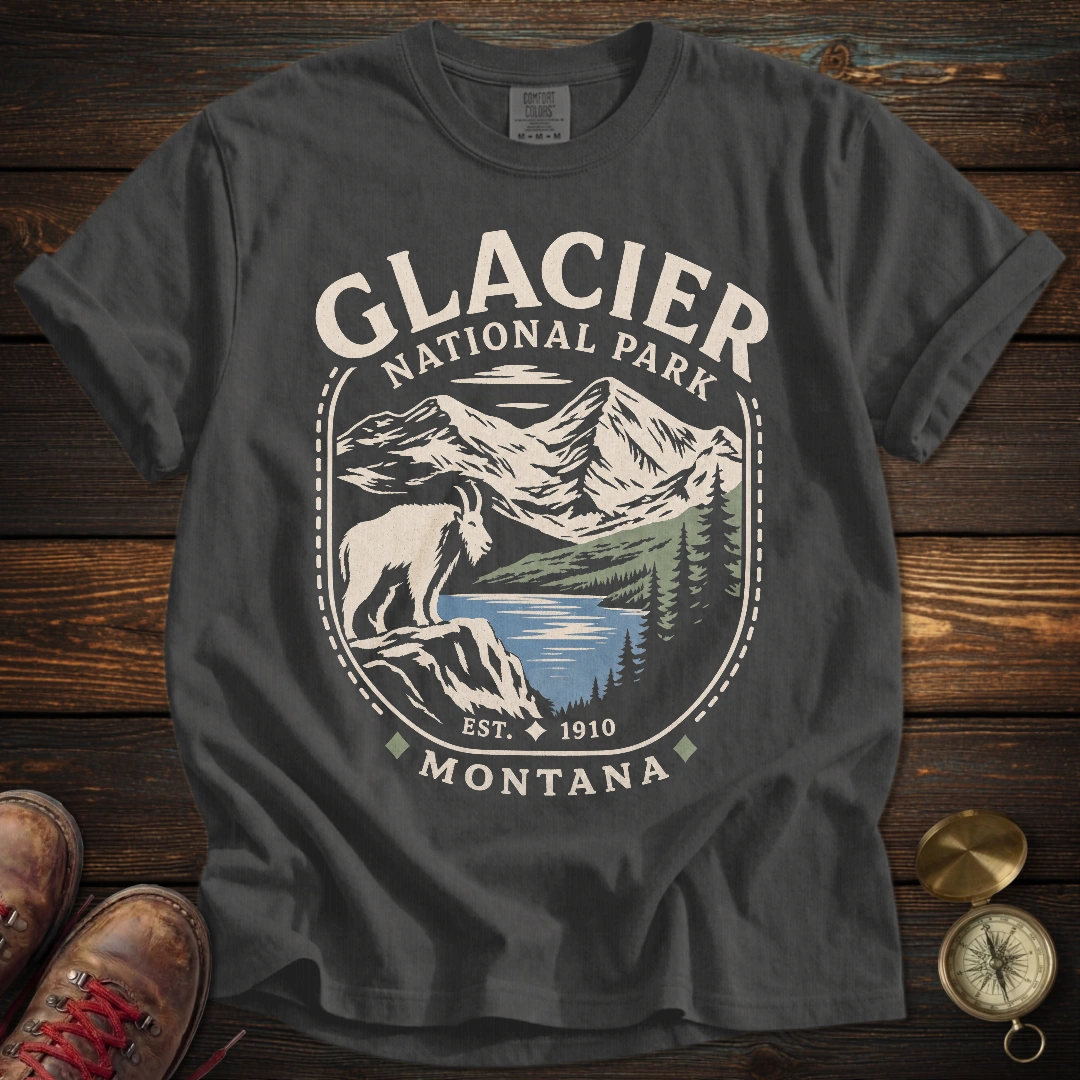 Vintage Glacier Montana Goat T-Shirt