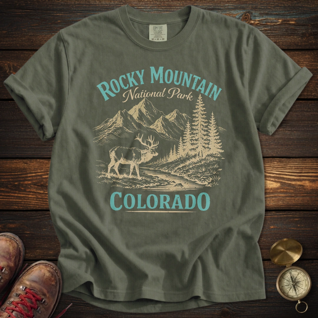 Retro Rocky Mountain National Park T-Shirt