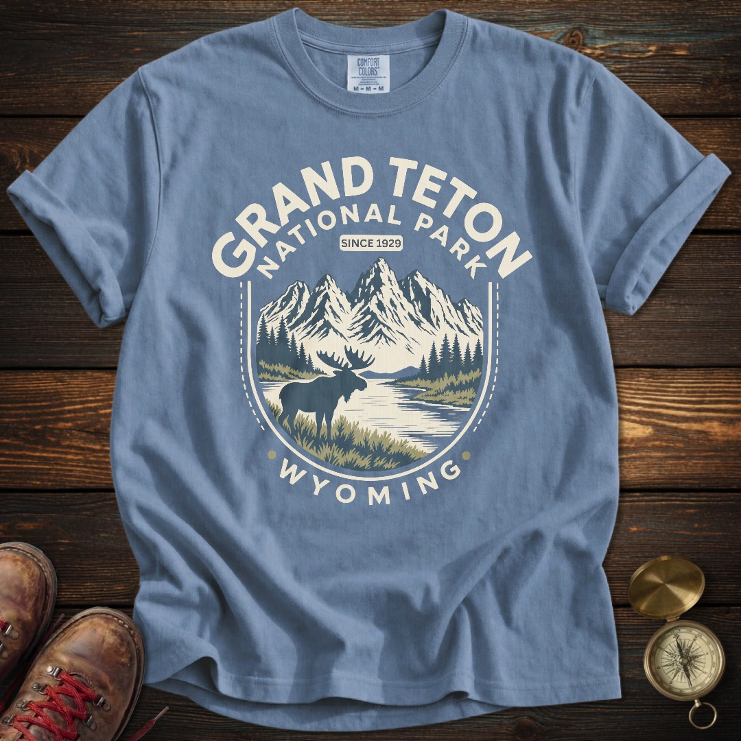 Grand Teton Wyoming Moose T-Shirt