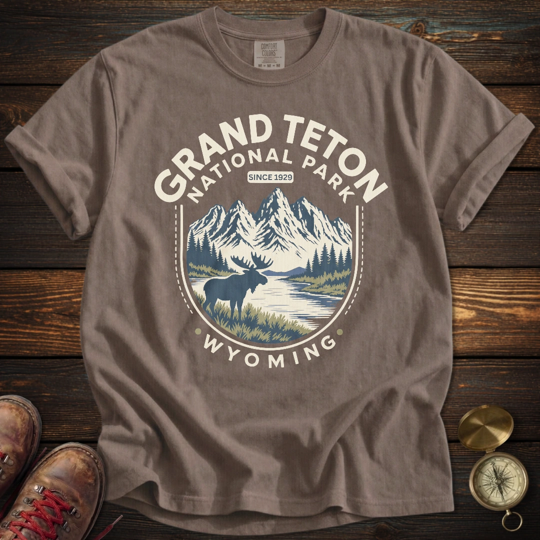 Grand Teton Wyoming Moose T-Shirt