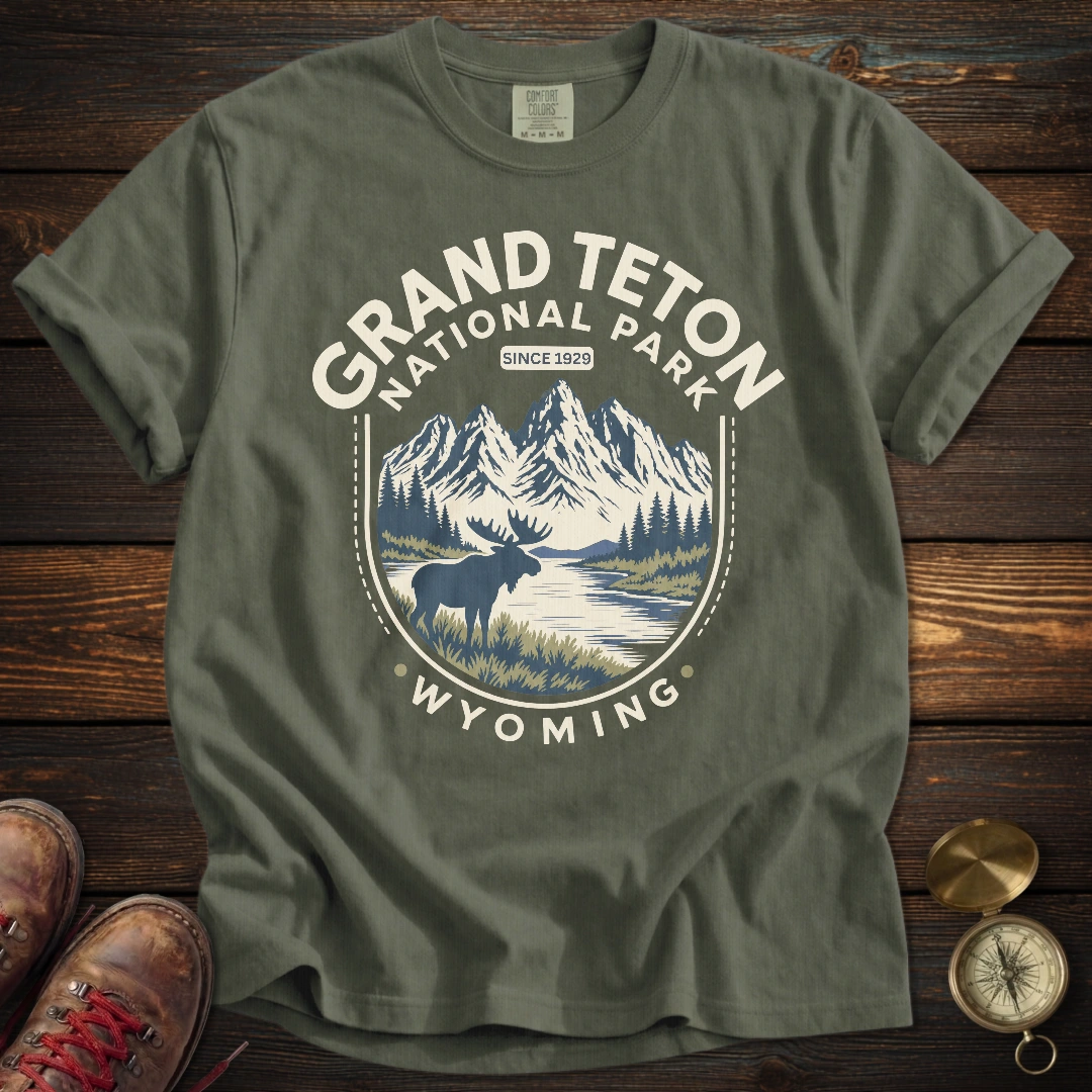 Grand Teton Wyoming Moose T-Shirt
