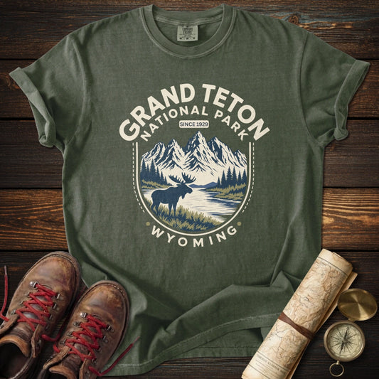 Grand Teton Wyoming Moose T-Shirt