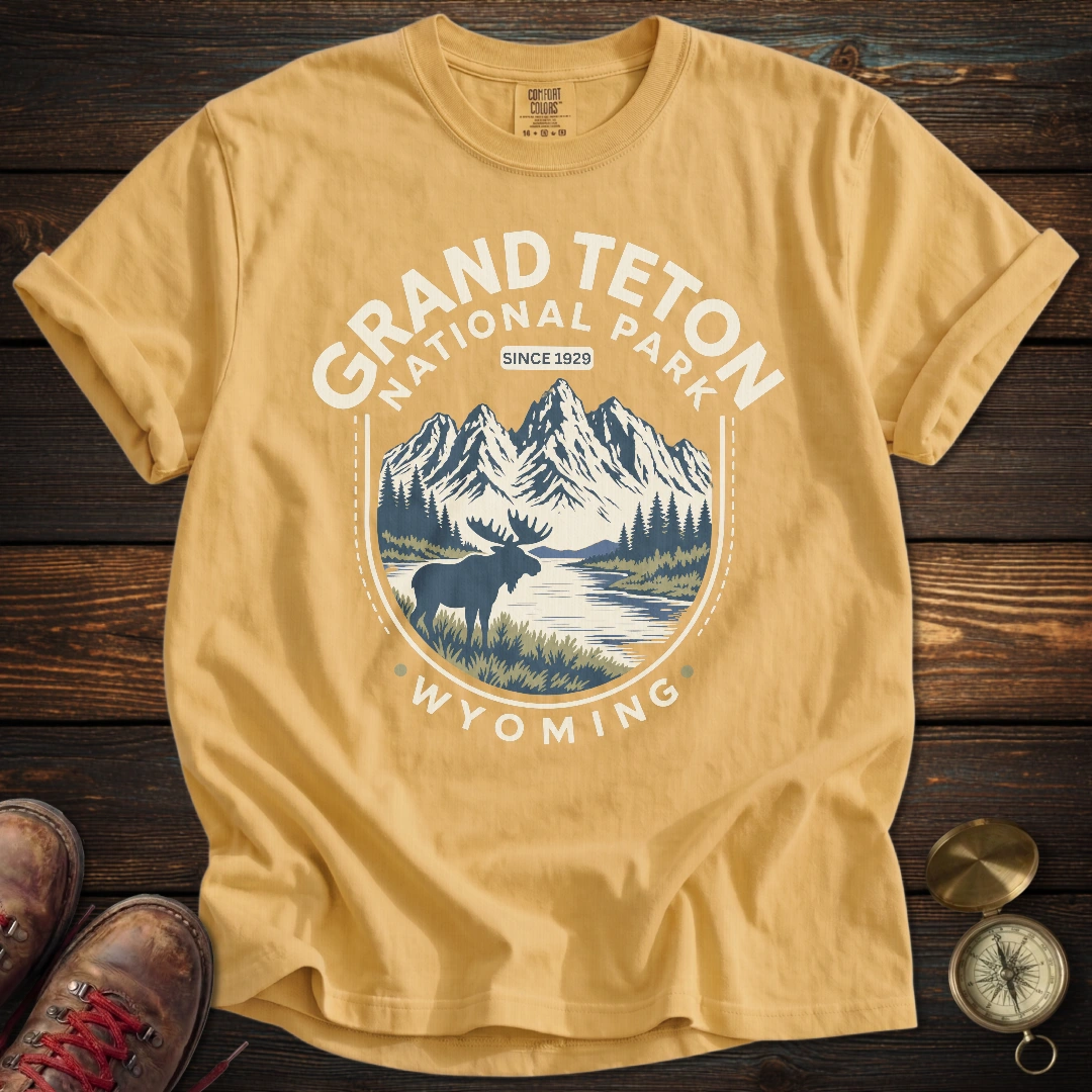Grand Teton Wyoming Moose T-Shirt