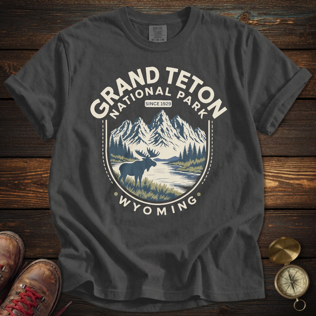 Grand Teton Wyoming Moose T-Shirt