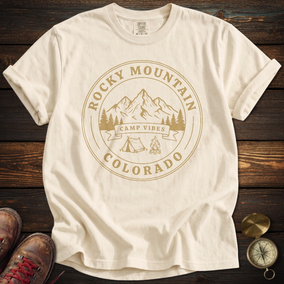 Colorado Camp Vibes Gold T-Shirt