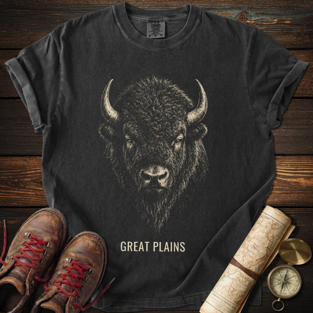 Great Plains Bison Portrait T-Shirt