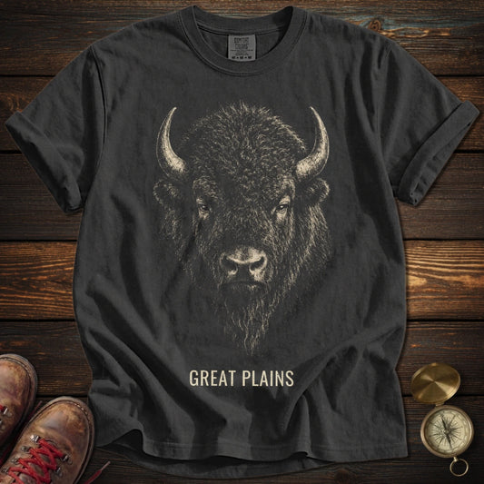 Great Plains Bison Portrait T-Shirt