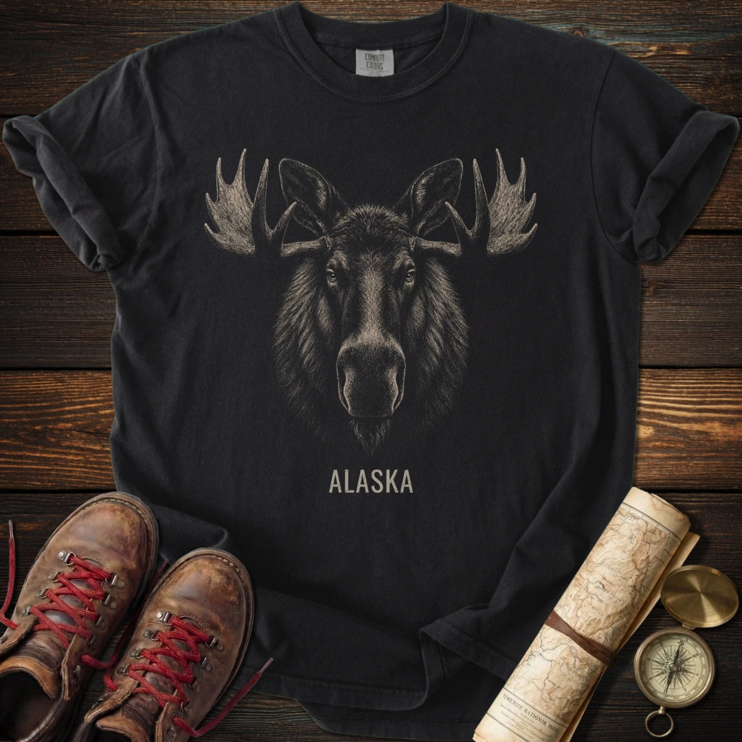 Alaska Moose Portrait T-Shirt
