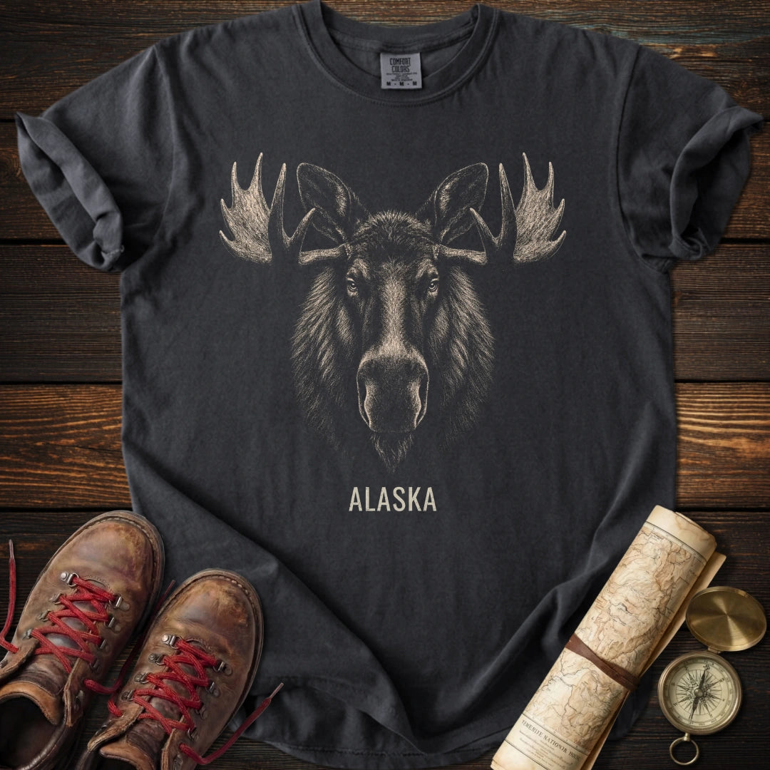 Alaska Moose Portrait T-Shirt
