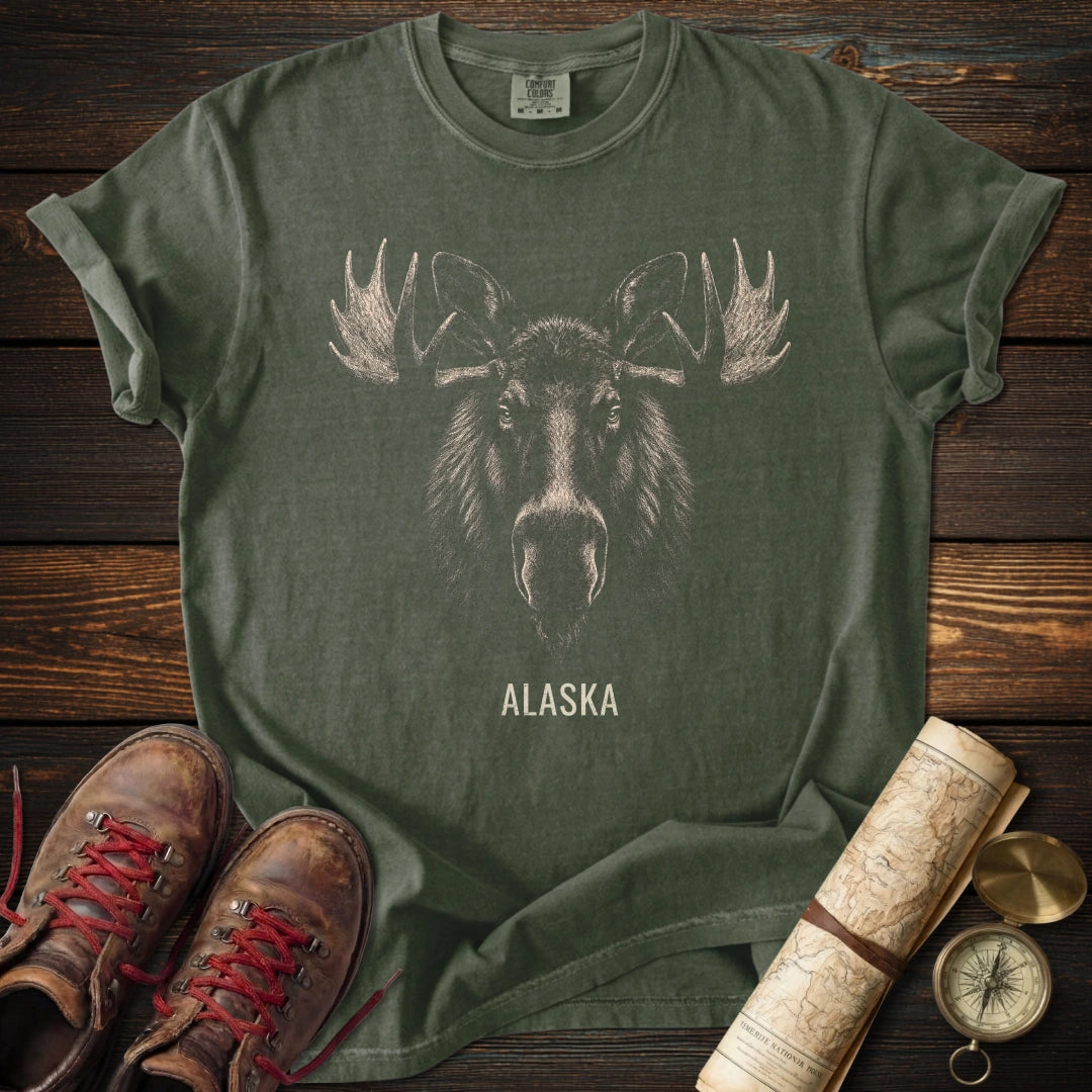 Alaska Moose Portrait T-Shirt