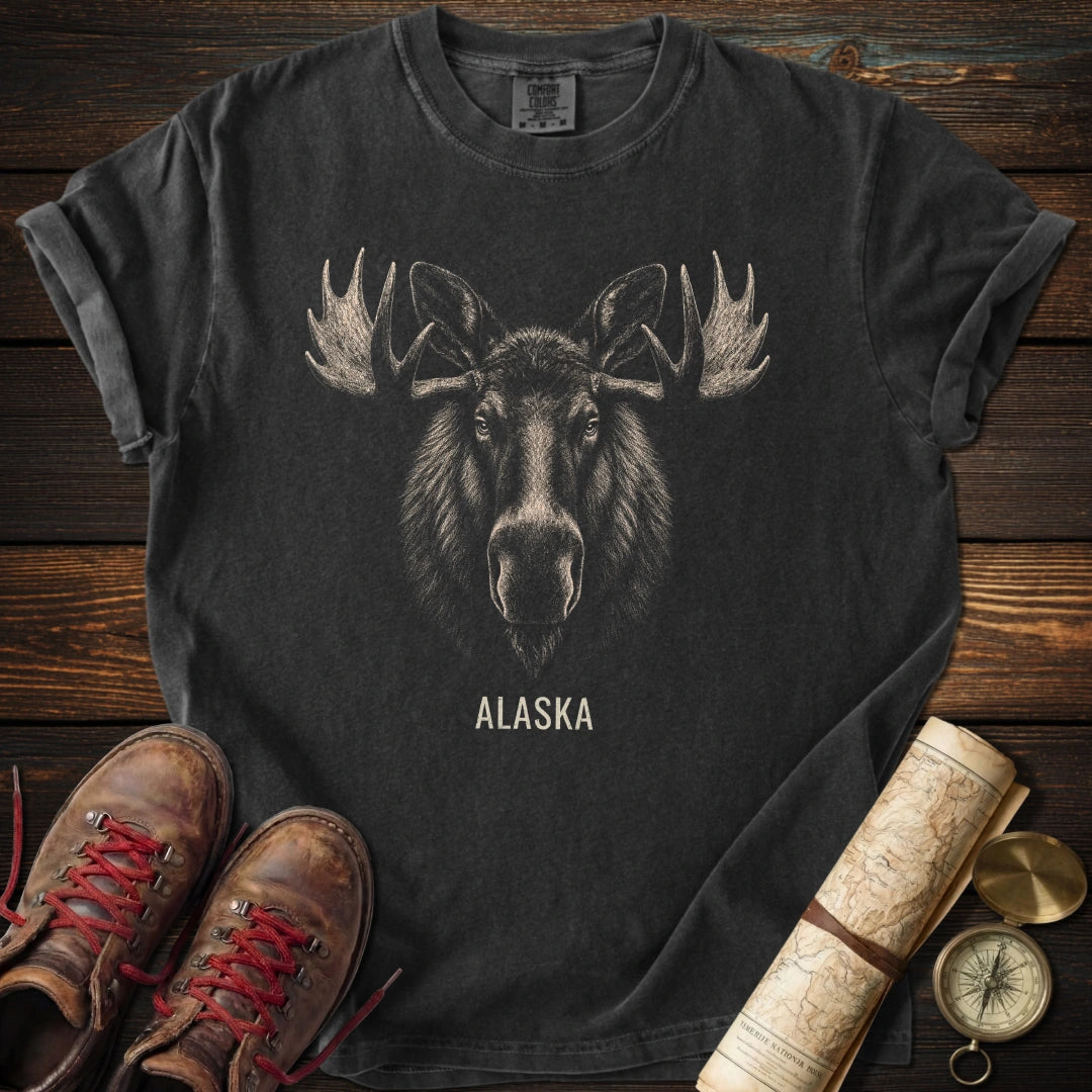 Alaska Moose Portrait T-Shirt