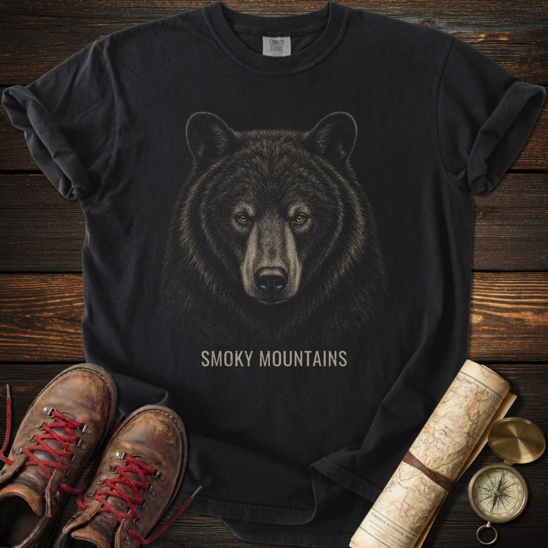 Smoky Mountains Black Bear Portrait T-Shirt