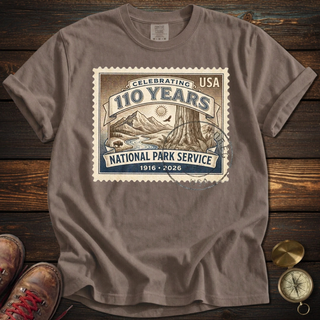 NPS 110 Years Vintage Stamp T-Shirt