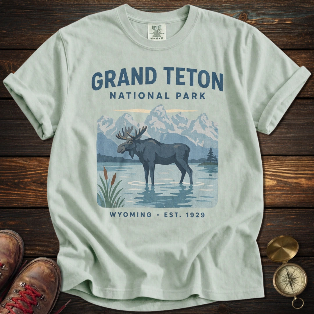 Grand Teton Wading Moose T-Shirt