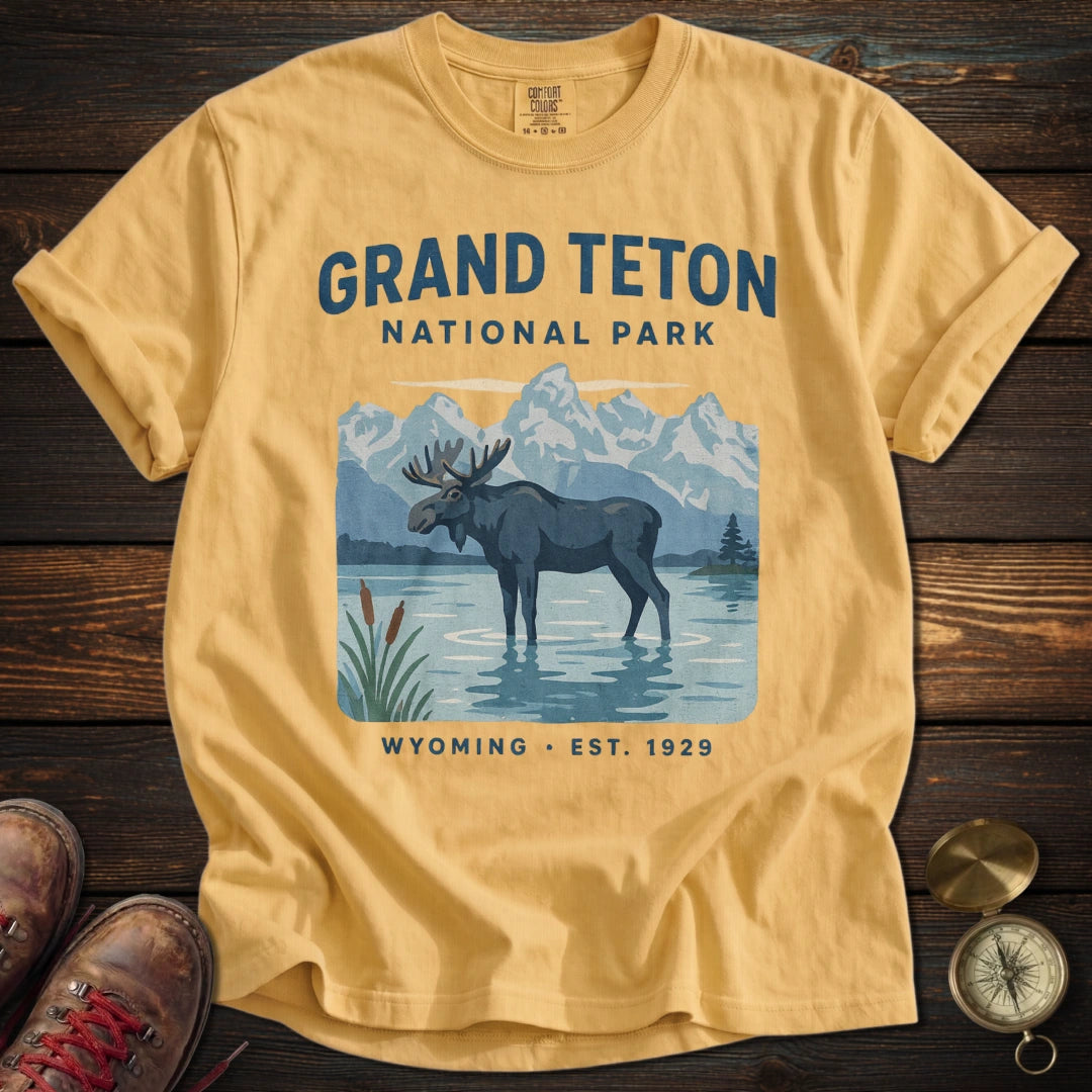 Grand Teton Wading Moose T-Shirt