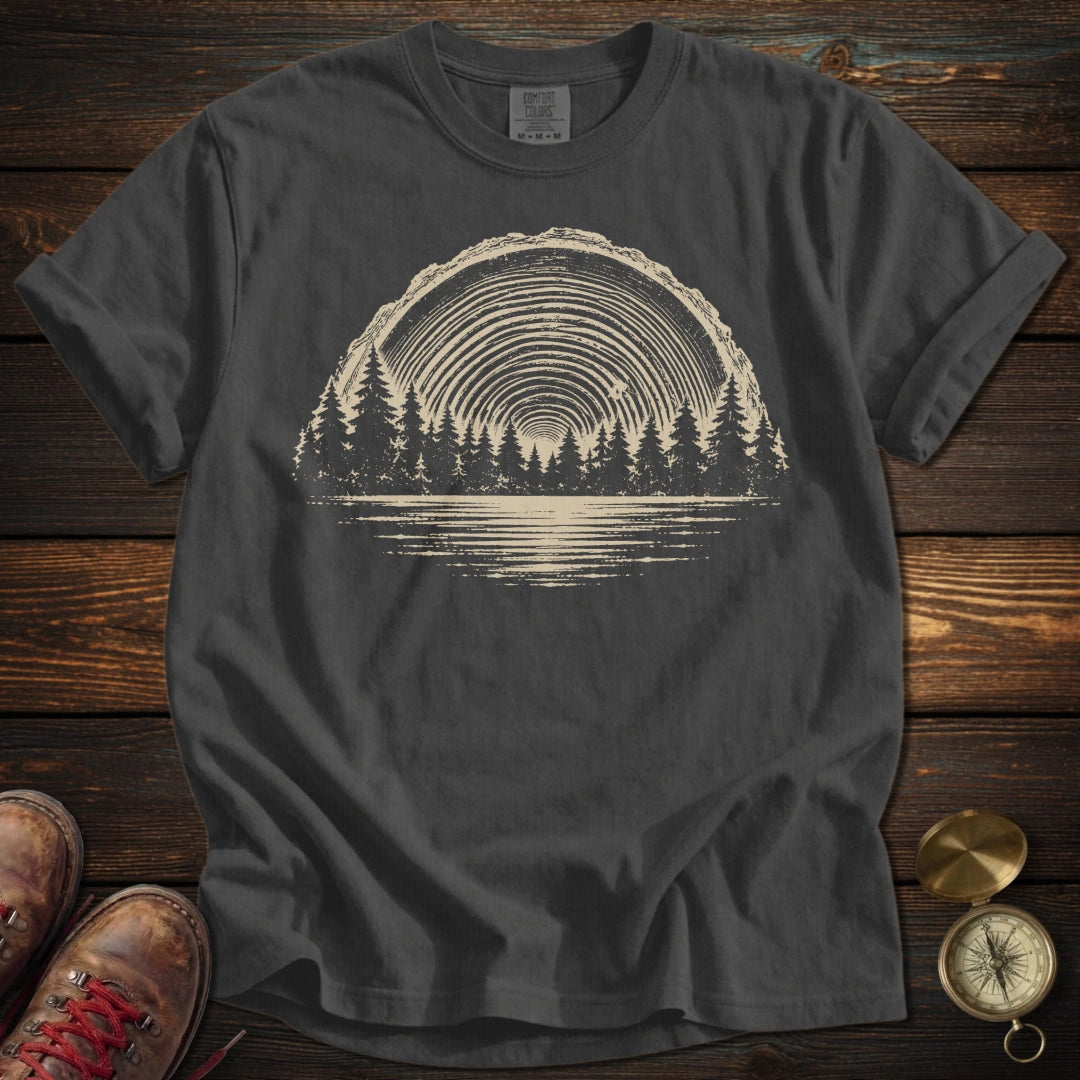 Tree Ring Sunset T-Shirt - Pepper T-Shirt