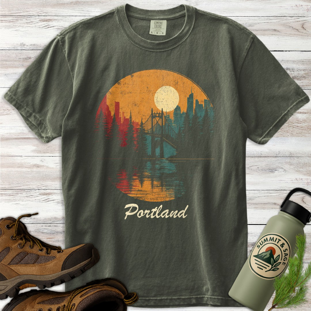 Retro Portland Moon T-Shirt