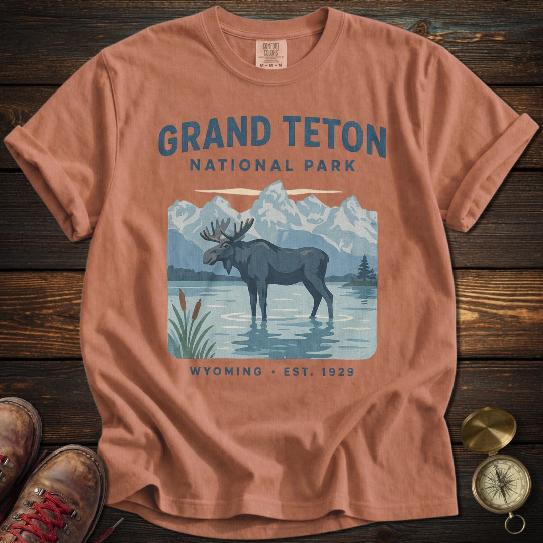 Grand Teton Wading Moose T-Shirt