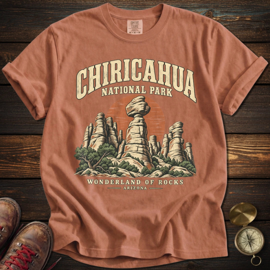 Chiricahua National Park Wonderland of Rocks T-Shirt - Yam T-Shirt
